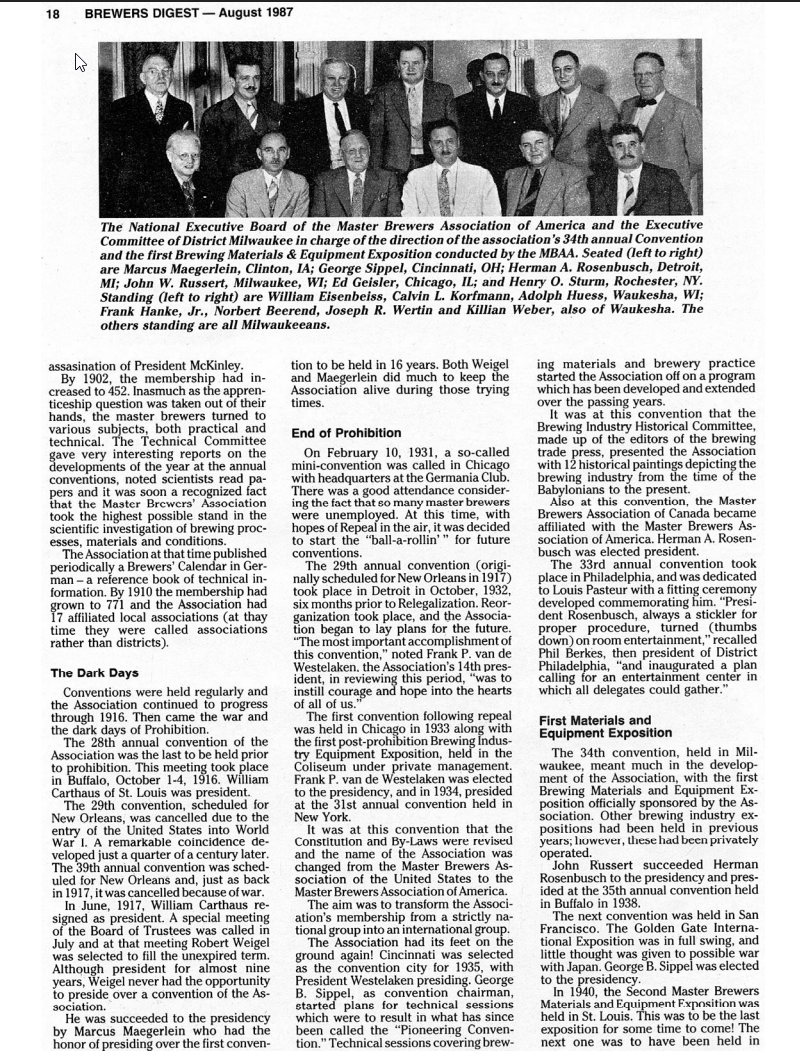 Historical Master Brewers Meeting